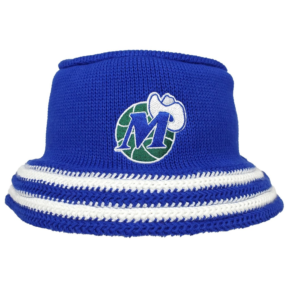 Dallas Mavs Mitchell & Ness NBA Bucket Hat Cap Embroidery Logo Blue NWT